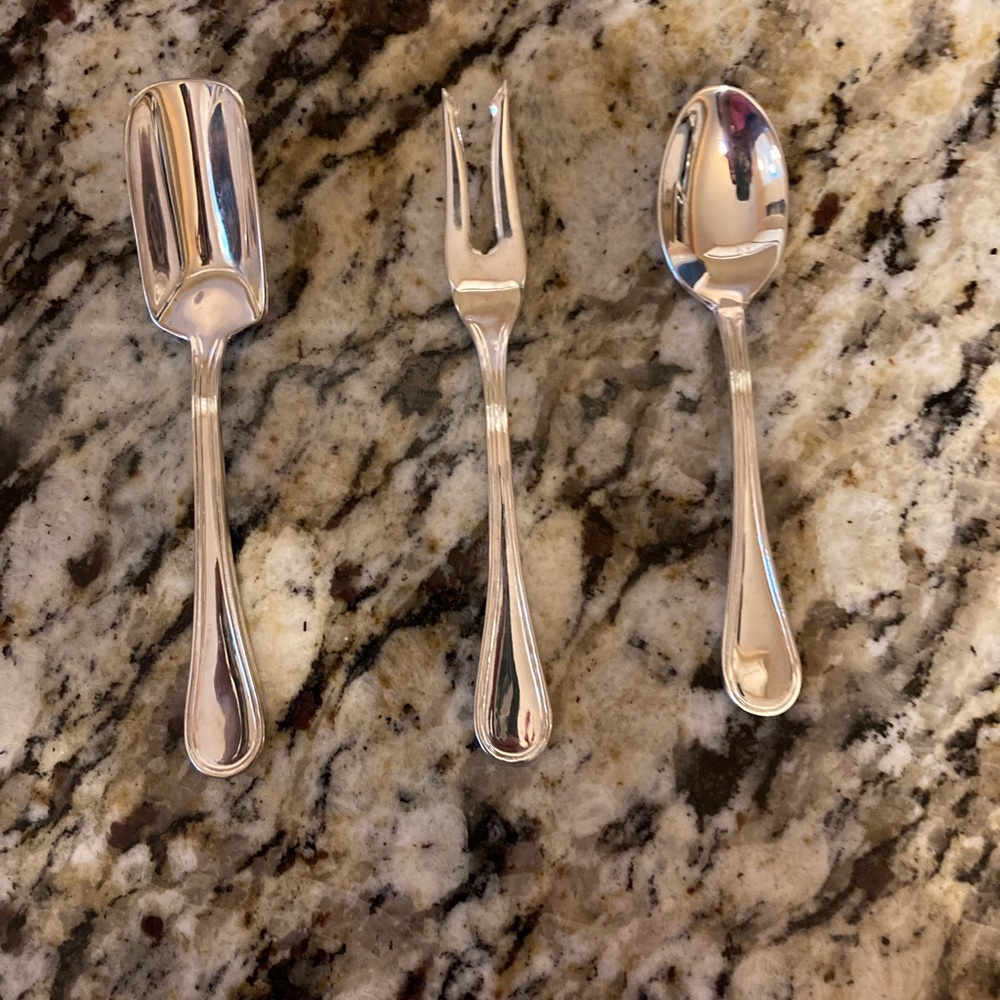Silver plated serving ensemble